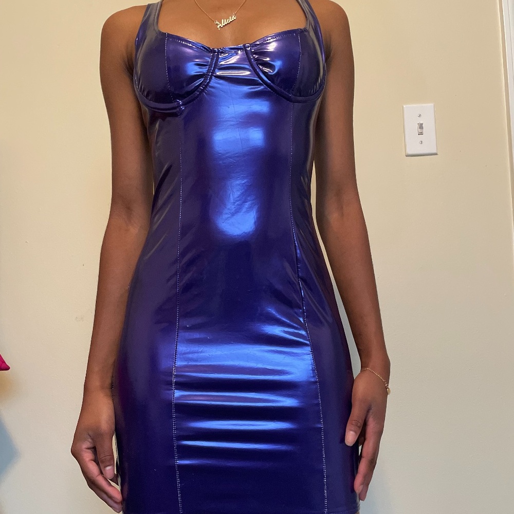 Purple Latex Dress- Blushmark